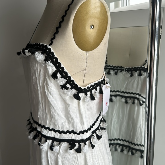 L’Atiste Tiered White & Black Maxi Dress NWT Size L - Picture 5 of 15